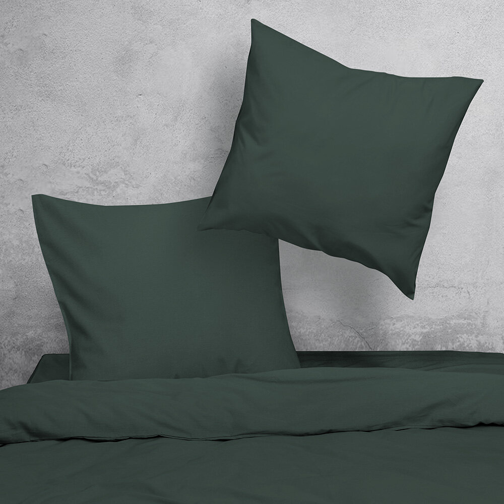 фото Постельное белье "Василиса" Глянец, Евро, Перкаль, Шторм, наволочки 70х70 см