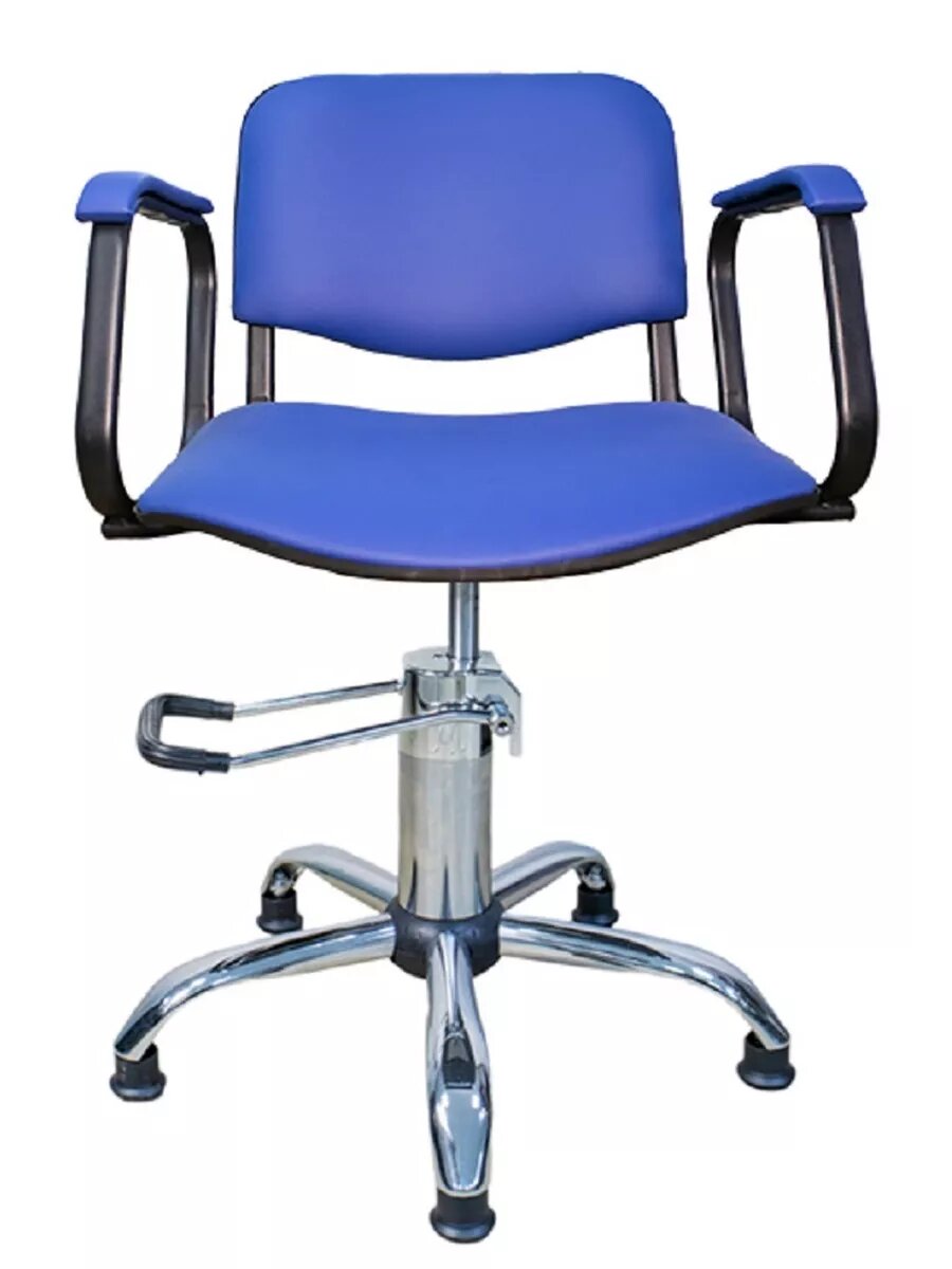 Кресло парикмахерское Kontakt пятилучие синий — фото 1