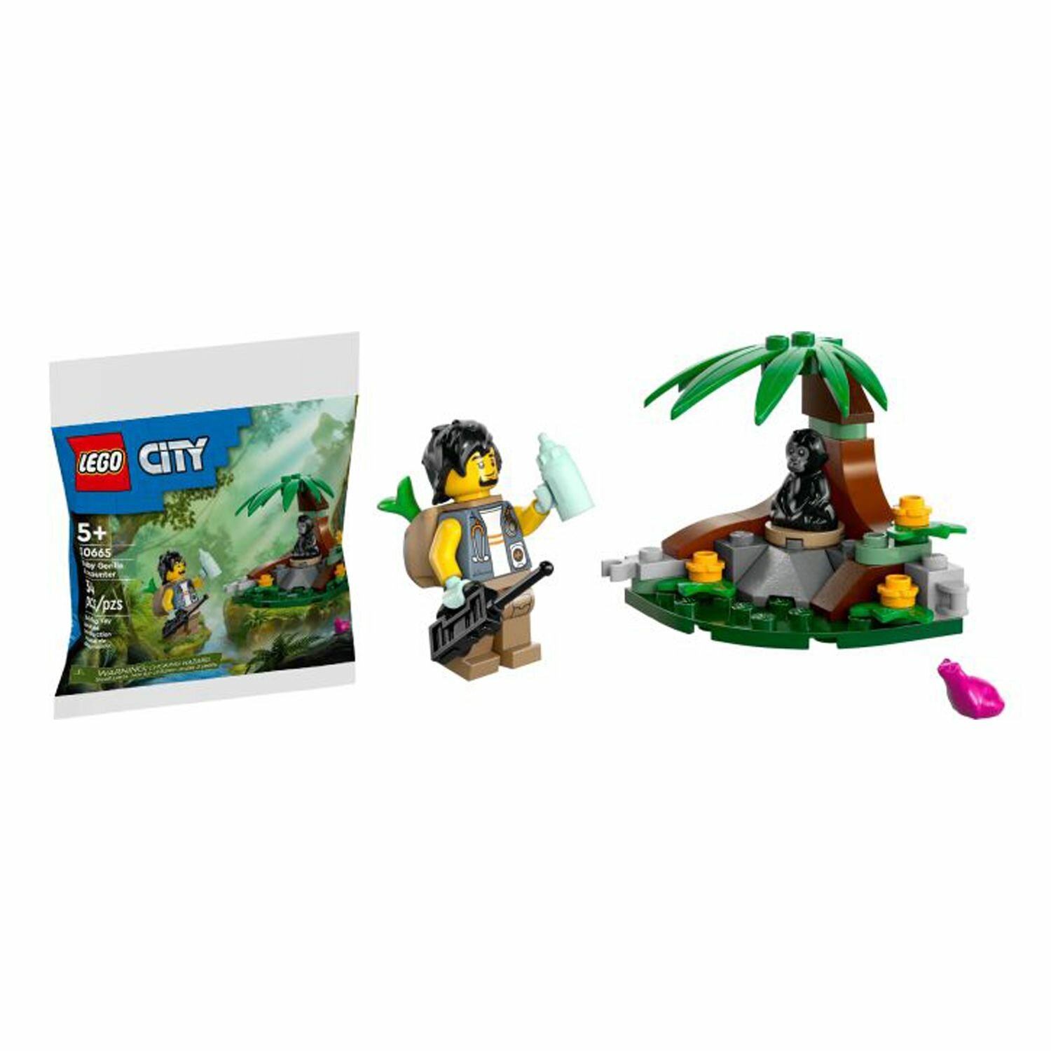 Конструктор пластиковый LEGO City Встреча с детенышем гориллы 34 детали
