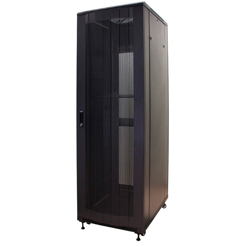 TopLAN Шкаф серверный TopLAN 42U 600x1000 перфорированные двери ножки черный TOP-MDX-R-42U60-100-PP-BK