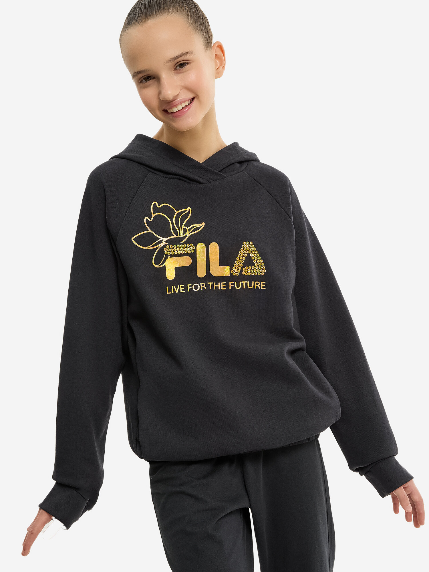 Худи Fila Sport Style Girl's Hoody Jumper, размер 134/140, черный