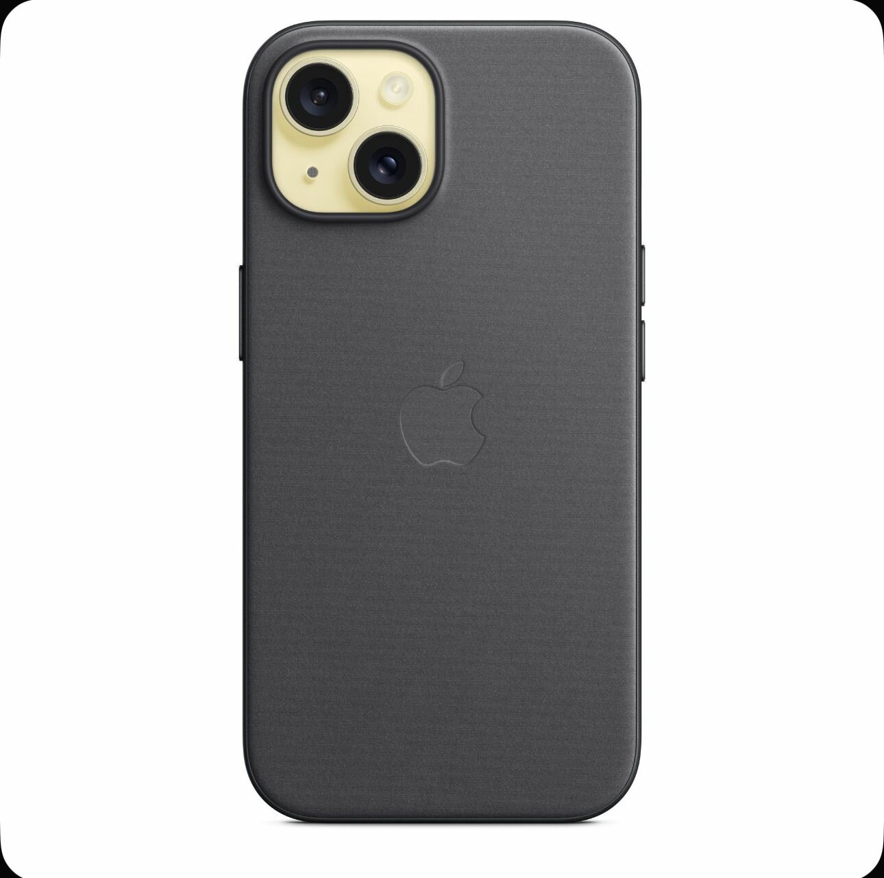 Чехол для iPhone 15 FineWoven Case with Magsafe Black / черный из ткани — фото 1