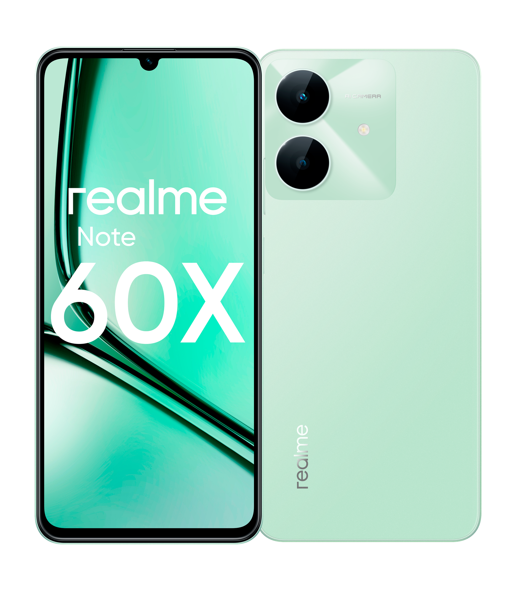 Смартфон realme Note 60x 3/64 ГБ RU, Dual nano SIM, зеленый — фото 1