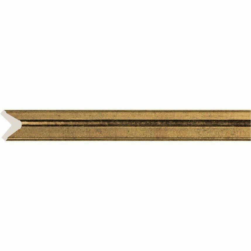 Угол интерьерный багет 2400х18х18мм цвет античное золото. Cosca.