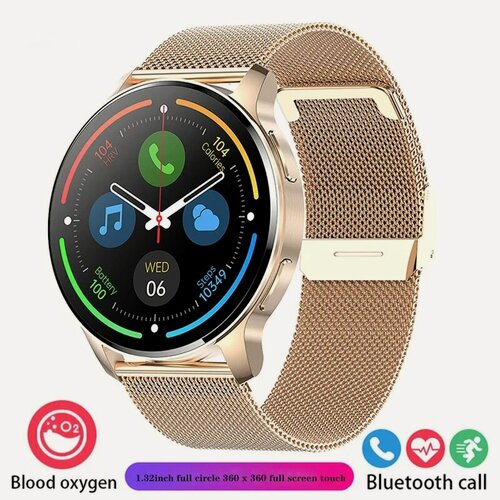 Изображение товара LeKai умные часы для женщин, Golden steel