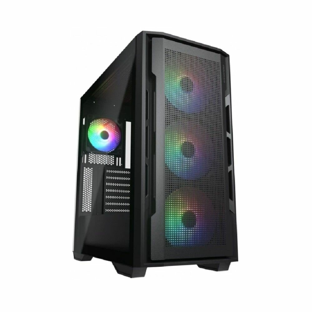 Cougar Корпуса Корпус Uniface X RGB V2 Black, 4x140mm ARGB PWM Fan, ARGB PWM Fan Hub, без БП, E - ATX