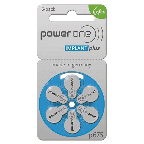 Power one p675 Implant plus, для слуховых аппаратов, 60 шт. срок годности до октября 2022