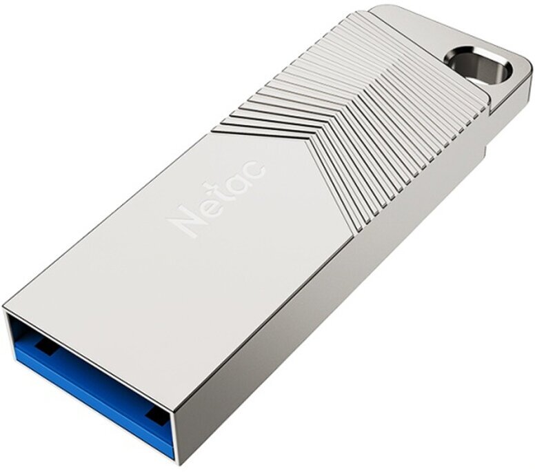 Флеш-накопитель 64Gb Netac UM1, USB 3.2, металл, серебряный