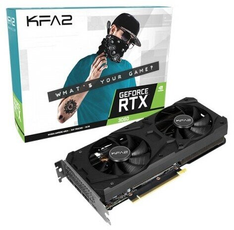 Видеокарта KFA2 GeForce RTX3060 CORE (8Гб, GDDR6,128bit, HDMI,3DP 36NSL8MD6OCK, ret)