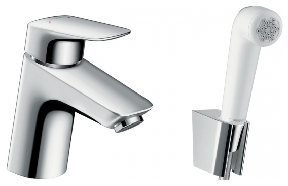 Смеситель hansgrohe Logis для раковины с гигиеническим душем, хром 71290000