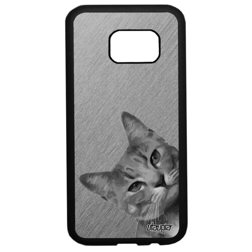 фото Чехол на мобильный galaxy s7, "котик" полосатый дикий utaupia