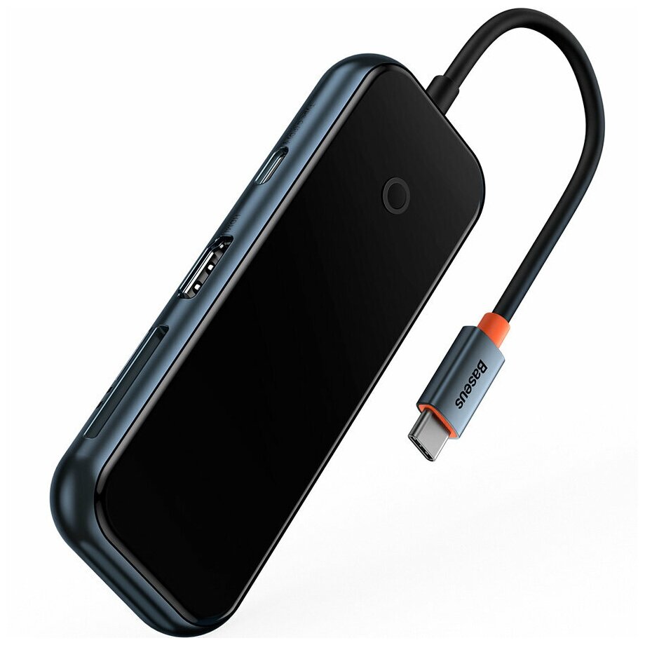 Хаб Baseus AcmeJoy 7-Port Type-C HUB Adapter (Type-C to HDMI*1+USB3.0*2+USB2.0*1+Type-C PD&Data *1+SD/TF*1) Темно-серый (WKJZ010413)