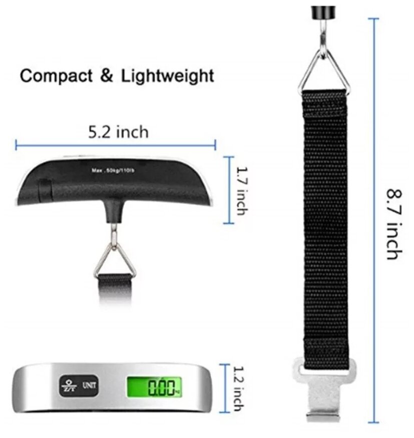 Весы багажные электронные Electronic Luggage Scale, до 50 кг - фотография № 9