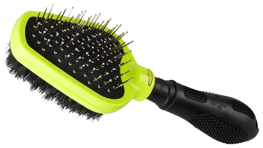 Массажная щетка FURminator Dual Brush, зеленый/черный