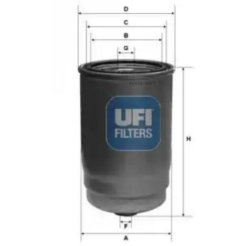 Фильтр Топливный Kia Venga/Hyundai Tucson 1.4D-2.0D 11- UFI арт. 24.123.00