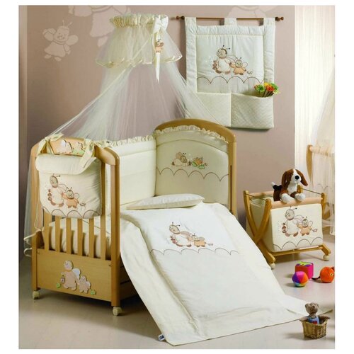 Постельный сет Roman Baby Lucciole 5 предметов со стразами, цвет слоновая кость