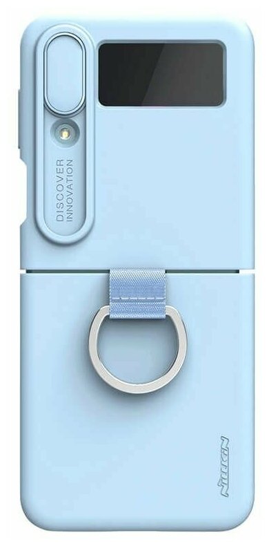 Накладка Nillkin CamShield Silky Silicone Case для Samsung Galaxy Z Flip 4 голубой