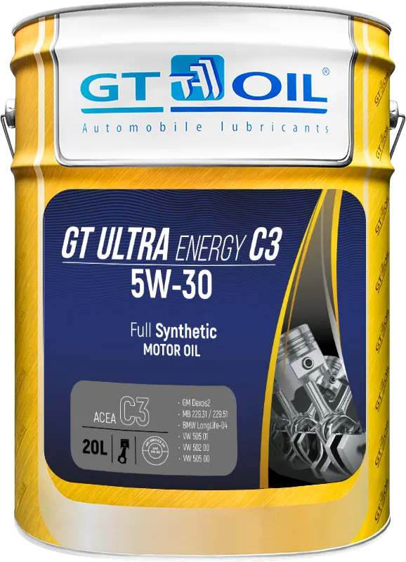 GT OIL Масло Моторное Gt Ultra Energy C3, Sae 5w30, Api Sm,Sn/Cf, 20 Л