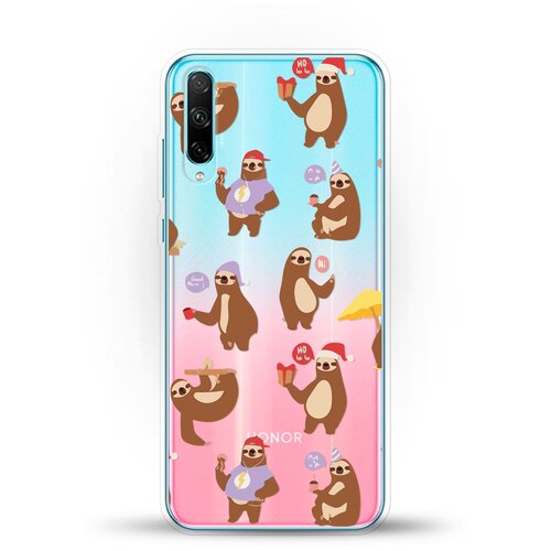 фото Силиконовый чехол узор из ленивцев на honor 30i andy & paul
