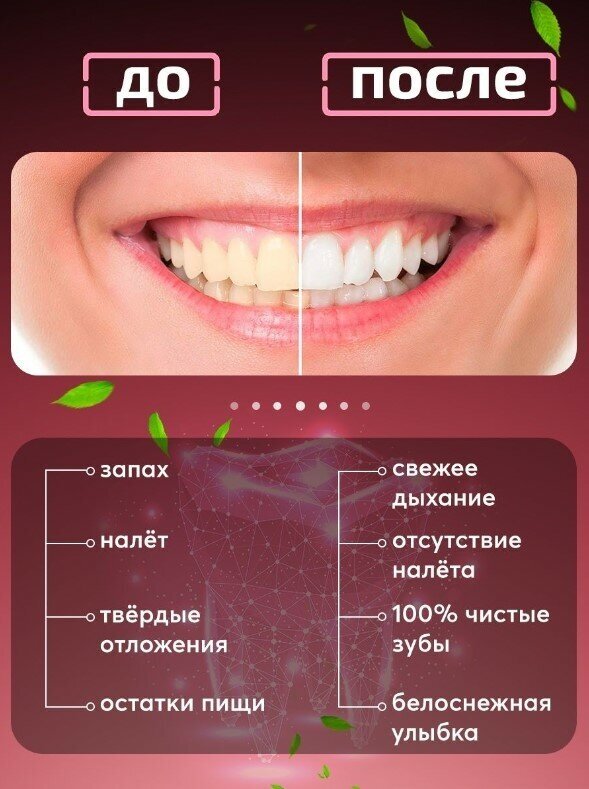 Ирригатор для полости рта портативный/для зубов, 8 сменных насадок, 5 режимов для чистки зубов и брекетов языка импульсивный ортодонтический/с чехлом - фотография № 3