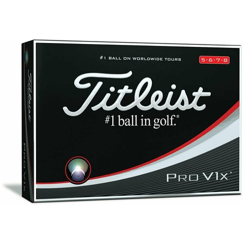 фото Мячи для гольфа titleist men's pro v1x, белые (titleist men's pro v1x high number balls, white, one size)