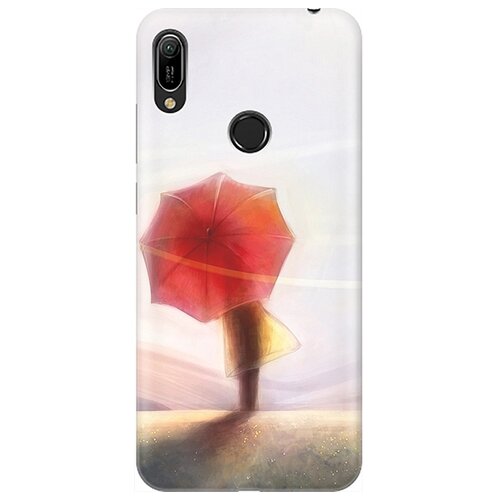 фото Re:pa чехол - накладка artcolor для huawei y6 (2019) / honor 8a / honor 8a pro с принтом "красный зонтик"