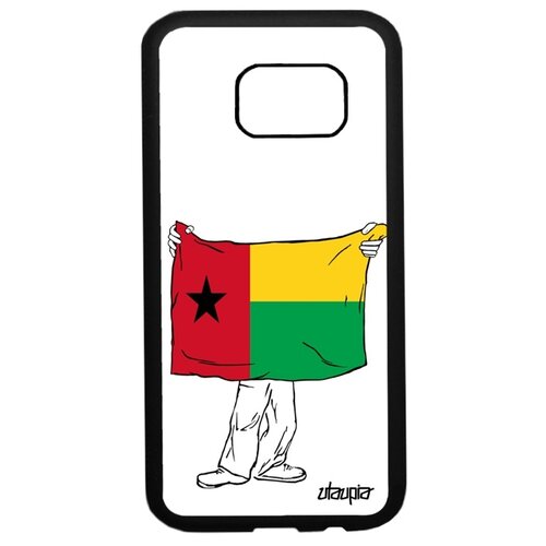 фото Чехол на телефон galaxy s7, "флаг гвинеи бисау с руками" туризм государственный utaupia