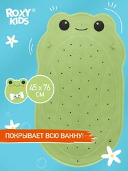 Антискользящий коврик резиновый для ванной ROXY-KIDS 45х76 см цвет зеленый