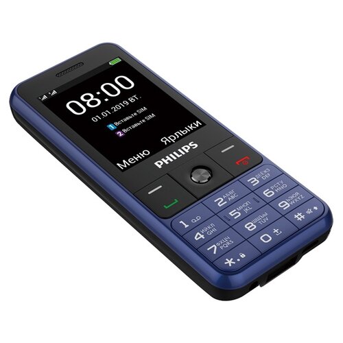 фото Телефон philips xenium e182, синий