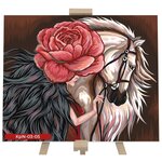 Danko Toys картина по номерам Девушка и конь 30х40 см - изображение