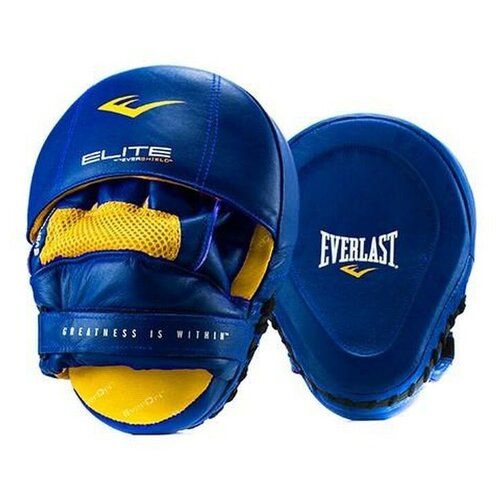 фото Лапы everlast pro elite leather mantis синие