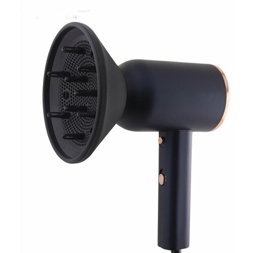 Профессиональный Фен для волос с насадками для укладки волос 1800Вт с диффузором Фен для волос фен-стайлер 2 насадки черный 339900₽