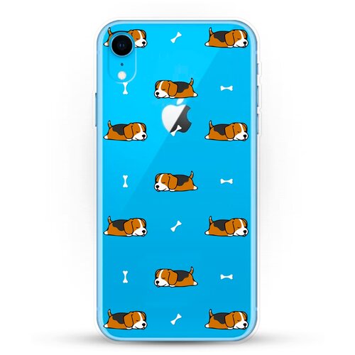 фото Силиконовый чехол бигли спят на apple iphone xr andy & paul