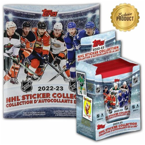 Альбом и блок наклеек НХЛ 2022-23 / Topps NHL Sticker Collection / Новая хоккейная коллекция для любителей панини