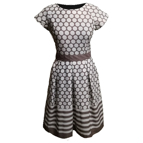 Платье женское &quot;Горох&quot; р.42(XS) (Арт.ALDS 70271) Argent цвет коричневый/белый