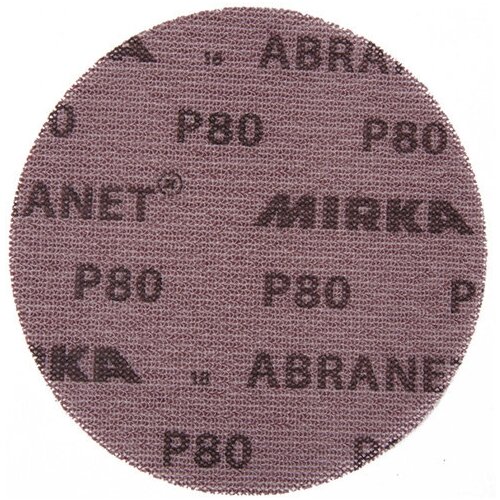 Диск шлифовальный Mirka Abranet d125 мм P80 на липучку сетчатая основа (5 шт.)