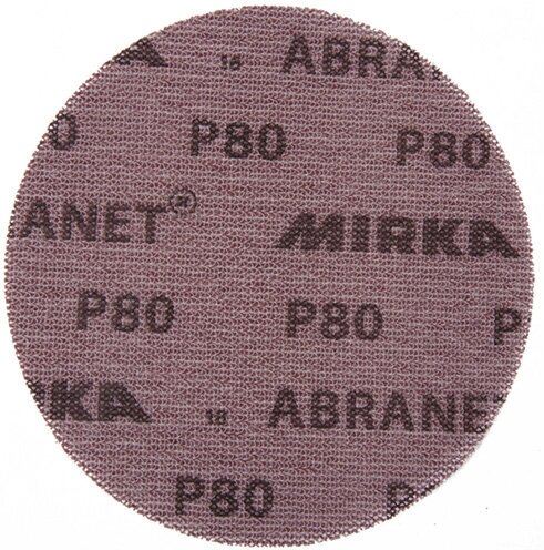 Диск шлифовальный Mirka Abranet d125 мм P80 на липучку сетчатая основа (5 шт.)