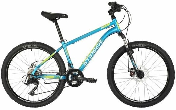 Подростковый горный (MTB) велосипед Stinger CAIMAN D 24 (2021) синий 12" в собранном виде