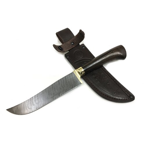 фото Нож пчак узбекский, дамасская сталь, рукоять венге семина е.п.