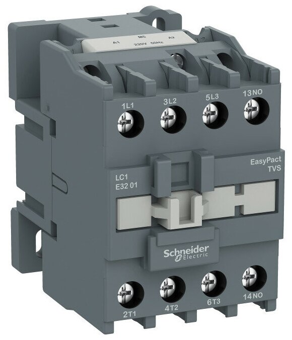 Schneider Electric EasyPact TVS TeSys E Контактор 3P 1НЗ 32А 400В AC3 380В 50Гц, Schneider Electric, арт. LC1E3201Q5
