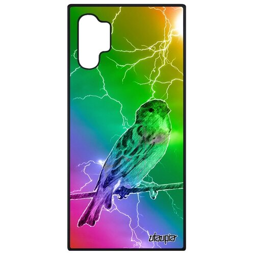 фото Чехол для телефонов galaxy note 10 plus, "воробей" птичка птенец utaupia
