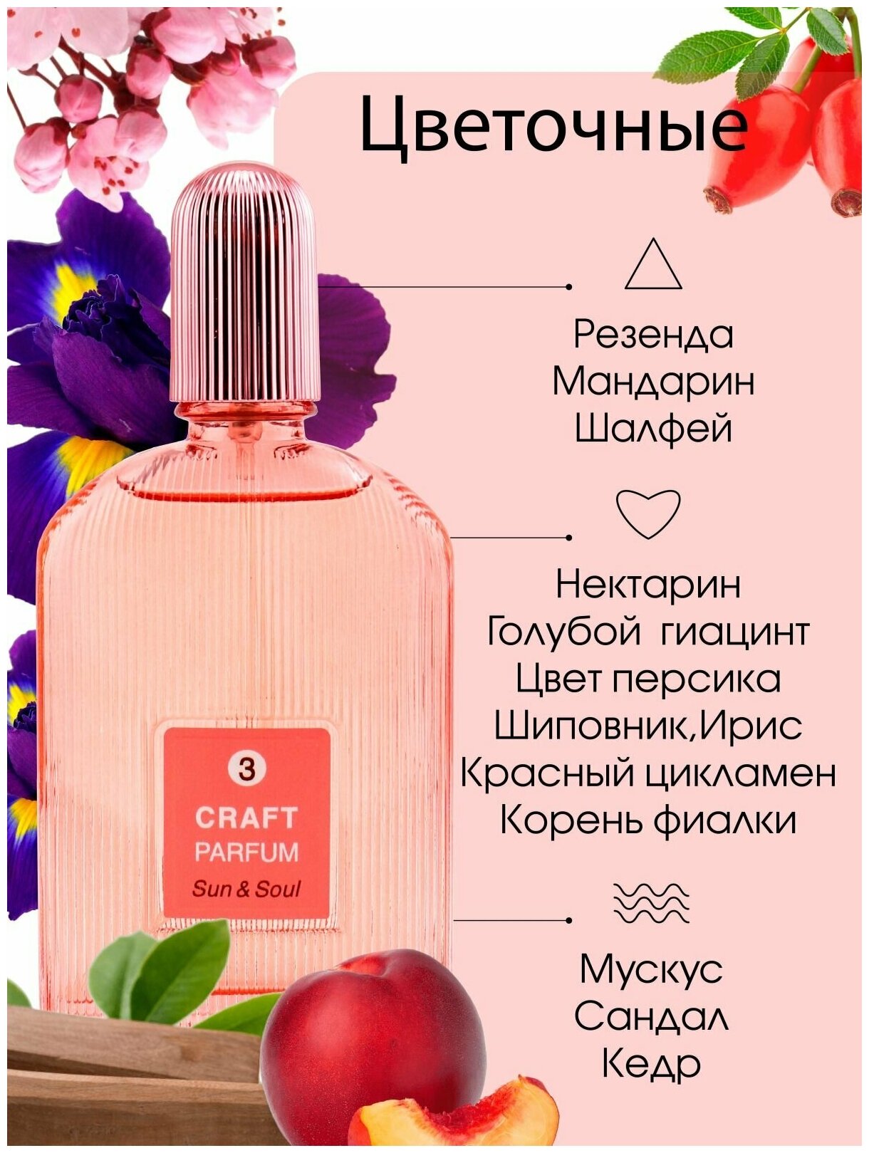 Туалетная вода женская 55 мл, Craft Parfum 3 Sun&Soul