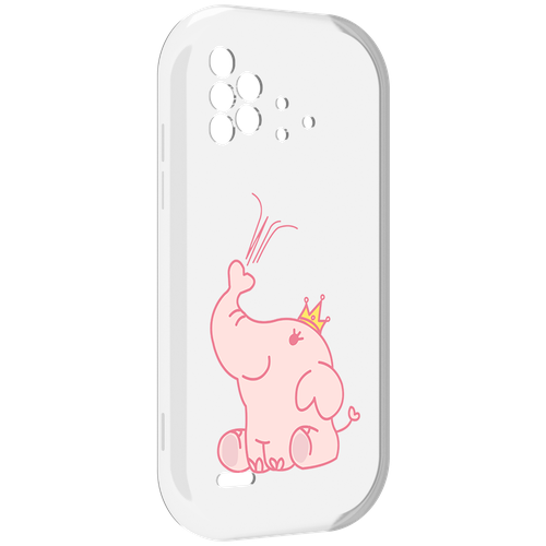 Чехол MyPads слоник-принц детский для UMIDIGI Bison X10 / X10 Pro задняя-панель-накладка-бампер
