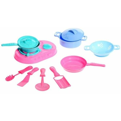 Набор посуды с плитой, 12 предметов