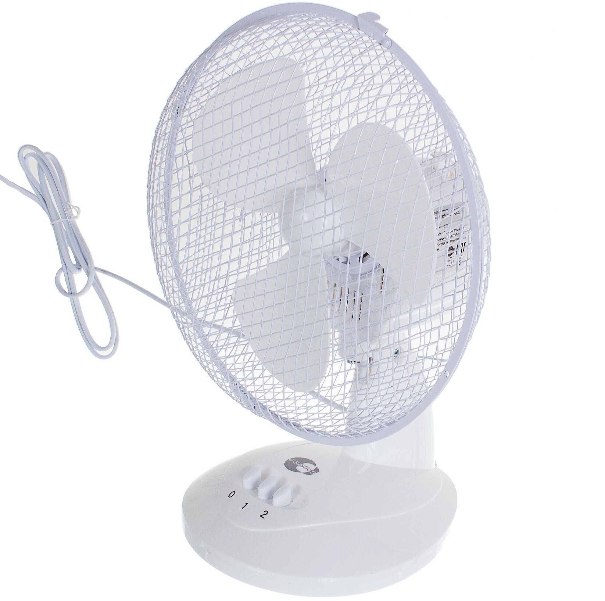 Вентилятор настольный Мое 2-х скоростной (30 Вт D23 см) цвет белый - фотография № 6