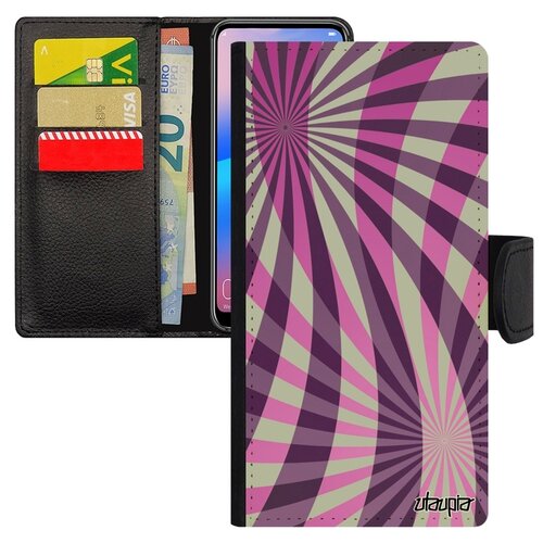 фото Чехол-книжка на смартфон galaxy s7 edge, "спирали" полосы узор utaupia