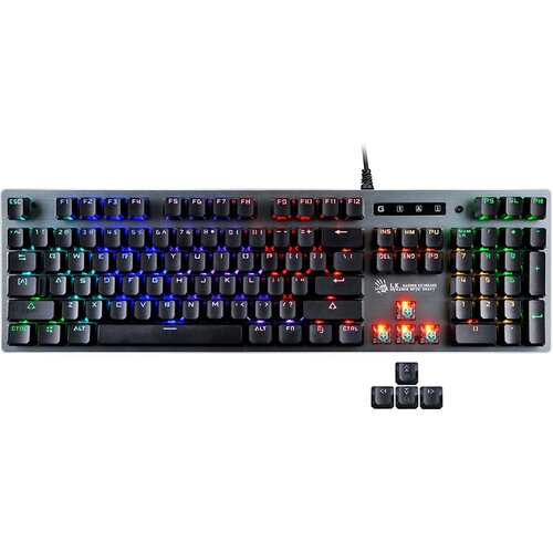 Клавиатура A4Tech Bloody B765 механическая серый USB for gamer LED (B765 GREY/NEON (GREEN SWITCH))