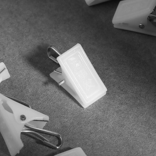 Зажим для штор 33 12 мм цвет белый100 шт 687₽