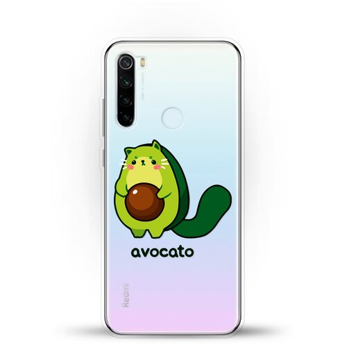 фото Силиконовый чехол авокадо-кот на xiaomi redmi note 8t andy & paul