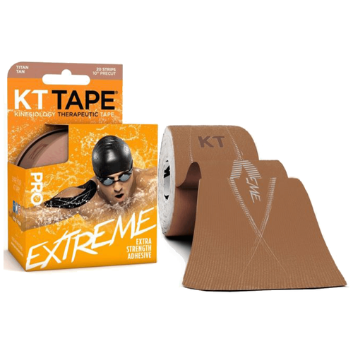 фото Кинезио тейп kt pro extreme tape precut (20 полосок по 25см). преднарезанные. цвет бежевый kt tape